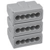 Steckklemme, 3-fach, 1,0 - 2,5 mm�,  grau