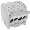 Hauptleitungs-Abzweigklemme, DOPPELBLOCK, 1-polig, 4 Eing�nge 35 mm�, 4 Ausg�nge 25 mm�