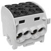 Hauptleitungs-Abzweigklemme, DOPPELBLOCK, 1-polig, 4 Eing�nge 35 mm�, 4 Ausg�nge 25 mm�