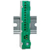 Klemme f�r Normschiene,  mit Steckklemmen, 12-polig