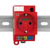 Schaltschrank-Steckdose, fr Normschiene, 250V/16A