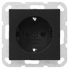 Kombi-Steckdose, Standard 55, schwarz matt