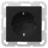 Kombi-Steckdose, Standard 55, schwarz matt