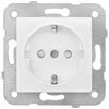 Kombi-Steckdose, mit Zentralplatte 50 x 50 mm, MERIDIAN, reinwei