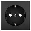 Ersatzabdeckung fr Kombi-Steckdose, K55 BBblack, schwarz matt