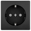 Ersatzabdeckung fr Kombi-Steckdose, K55 BBblack, schwarz matt
