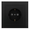 Komplett-Steckdose, LOGUS 90, schwarz matt