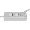 Mehrfachsteckdose,  H05 VV-F 3G x 1,5�, wei�, geschraubt und wiederanschlie�bar