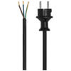 Gummi-Anschlussleitung, H07RN-F, 3 x 1,5�, schwarz