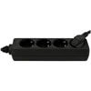 Mehrfachsteckdose,  H05 VV-F 3G x 1,5,  schwarz