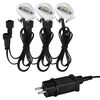 Terrassen-/Treppeneinbauleuchte, CONNECT TO SHINE, TEAK, LED/0,4W, 10 lm, 3000K, 3er-Set