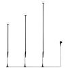 Gartenstecker, 3er-Set, Edelstahl schwarz matt