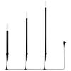 Gartenstecker, 3er-Set, Edelstahl schwarz matt