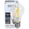 LED-Filament-Lampe, AGL-Form, klar, E27, 2700K bis 2200K