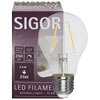 LED-Filament-Lampe,  AGL-Form, klar,  E27, 2700K