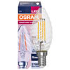 LED-Filament-Lampe, RETROFIT, Kerzen-Form, klar, E14, 2700K