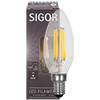 LED-Filament-Lampe,  Kerzen-Form, klar,  E14