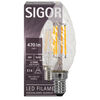 LED-Filament-Lampe,  Kerzen-Form, klar,  E14