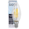 LED-Filament-Lampe Kerzen-Form, klar, E14, 2700K bis 2200K