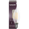 LED-Filament-Lampe,  Kerzen-Form, klar,  E14