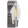 LED-Filament-Lampe,  Kerzen-Form, klar,  E14