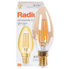 LED-Filament-Lampe, AMBIENTE LUX, Kerzen-Form, gold, E14, 2400K
