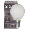 LED-Filament-Lampe, Tropfen-Form, matt, E14, 2700K
