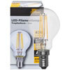 LED-Filament-Lampe,  Tropfen-Form, klar, E14, 2700K  