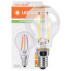 LED-Filament-Lampe, CLASSIC P, Tropfen-Form, klar, E14, 2700K