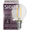 LED-Filament-Lampe, Tropfen-Form, klar, E14, 2700K