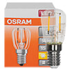 LED-Filament-Lampe, T26, Birnen-Form, klar, E14