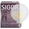 LED-Filament-Lampe, Globe-Form, klar, E27, 2700K