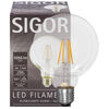 LED-Filament-Lampe, Globe-Form, klar, E27, 2700K