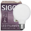 LED-Filament-Lampe, Globe-Form, opal,  E27, 2700K