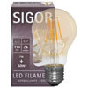 LED-Filament-Lampe, AGL-Form, goldfarben, E27, 2500K