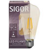 LED-Filament-Lampe, Edison-Form, goldfarben, E27, 2400K