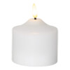 Echtwachskerze, FLAMME, 1 warmweie flackernde LED, wei