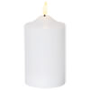 Echtwachskerze, FLAMME, 1 warmweie flackernde LED, wei
