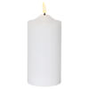 Echtwachskerze, FLAMME, 1 warmweie flackernde LED, wei