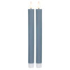 Echtwachs-Tafelkerze, FLAMME STRIPE, 1 warmweie flackernde LED, 2er-Set, H 250,  21