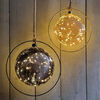 Glaskugel, 40 warmweie LEDs
