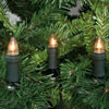 Weihnachtsbaumkette, klar/gr�n, E10/3W mit teilbarem Stecker