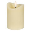 Echtwachskerze, 1 warmwei�e LED, elfenbein