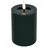 Echtwachskerze, FLAMME FLOW, 1 warmweie flackernde LED, mit Wachsspiegeloptik, dunkelgrn