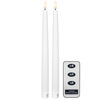 Echtwachs-Tafelkerze, FLAMME SLIM, 1 warmweie flackernde LED, 2er-Set, H 285,  21