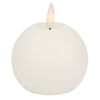 Echtwachs-Kugelkerze, 1 warmweie flackernde LED
