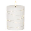 Echtwachskerze, FLAMME DEW, 25 warmwei�e LEDs, wei�