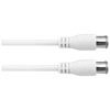 Antennenanschlusskabel,  F-Anschluss mit  2 QUICK-FIX Steckern, wei�