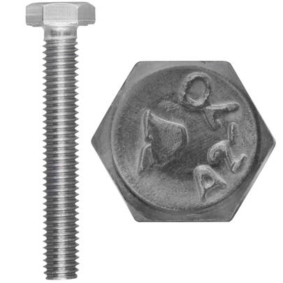 Auensechskant- Gewindeschraube, EDELSTAHL, A2, M12 x 40 mm, DIN 933, Vollgewinde