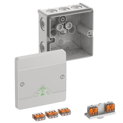 AP-Kabelkasten, DIE NEUE ABOX SLK-4, amoniakbestndig, inkl. 5 COMPACT Wago-Klemmen, L 102, B 102, H 57